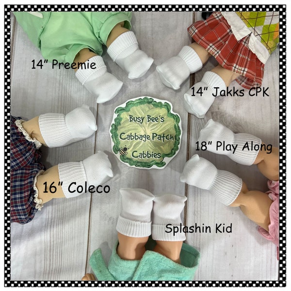 Doll Socks fits Cabbage Patch Kids and more! (Choose Quantity)