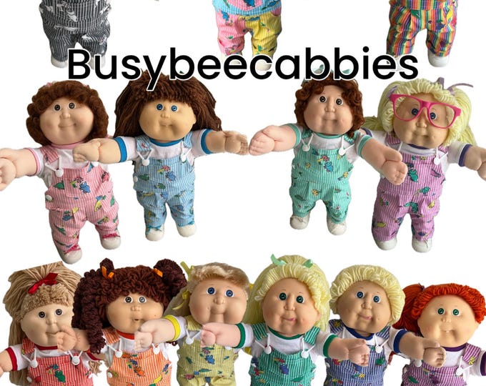 Dinosaur DINO OVERALLS for Cabbage Patch Kids! (Choose color)
