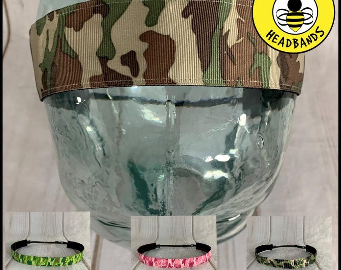 1.5” Camouflage Headband – Adjustable Nonslip Athletic Fit