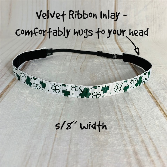 Shamrock Headband: Adjustable Nonslip St. Patrick's Day Clover Headband