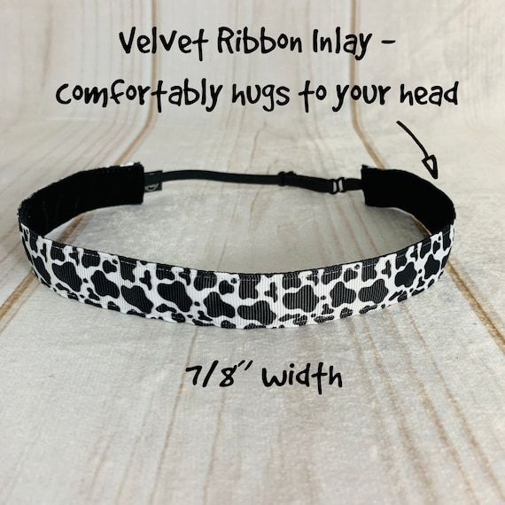 Adjustable COW Headband, DALMATION Headband, Top Knot Headband, Twisted Headband, Turban Headband, Wide Headband, Nurse Button Headband