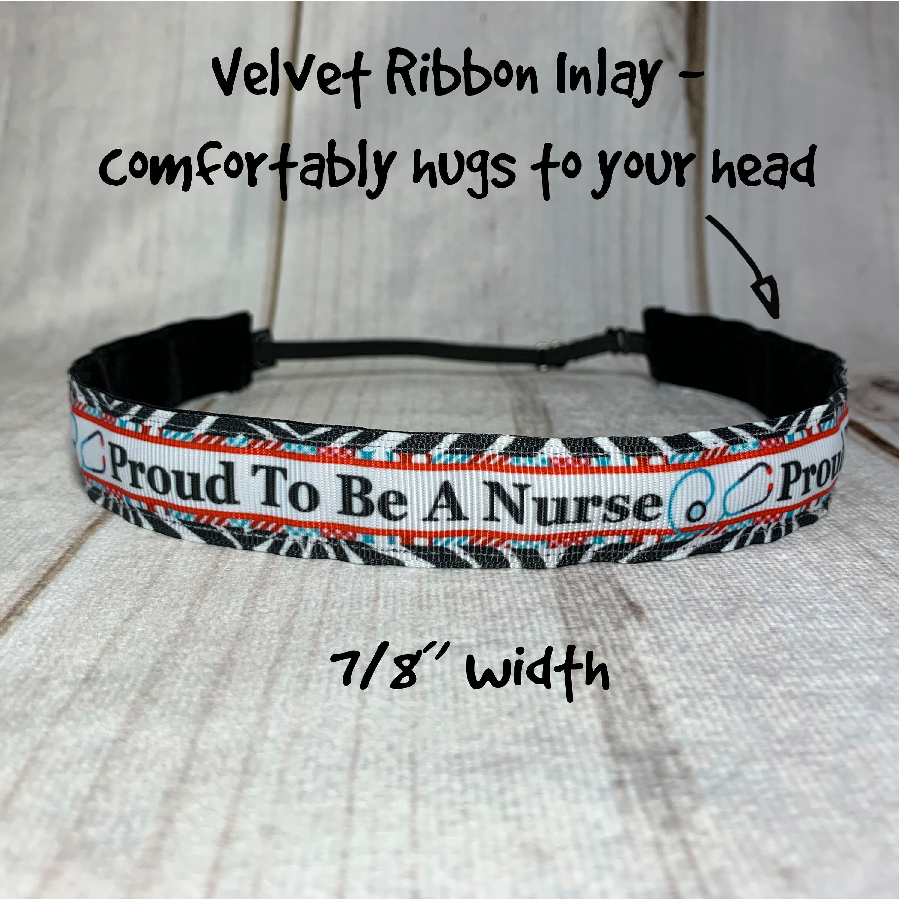 7/8 PROUD To Be a NURSE Headband / Healthcare Hero Nurse Doctor