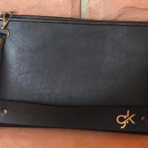 GK Handmade PU Vegan Leather Clutch Bag Handbag Women Purse image 5