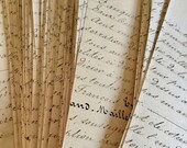 Vintage 1880s - 1910s Hand Written French Script, Set Of 15 Pieces, Vintage Ephemera 1800s 1900s, Vintage Calligraphy, Collage Sheets France