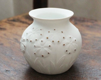 White porcelain bisque vase