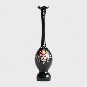 Hand-Painted Mini Glass Vase – Vintage Blown Glass