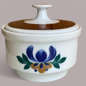 Pot à Sucre En Céramique Avec Couvercle Bambou Et Cuillère – 250 Ml, Blanc, Lavable