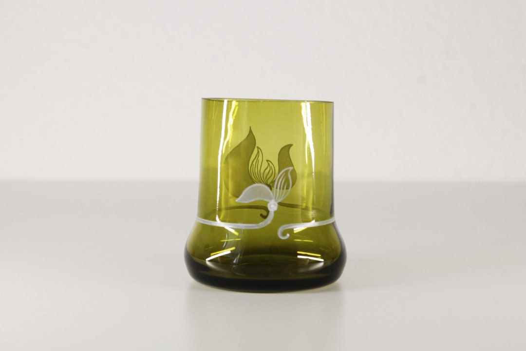 Glass Green Tealight Candle Holder Etsy