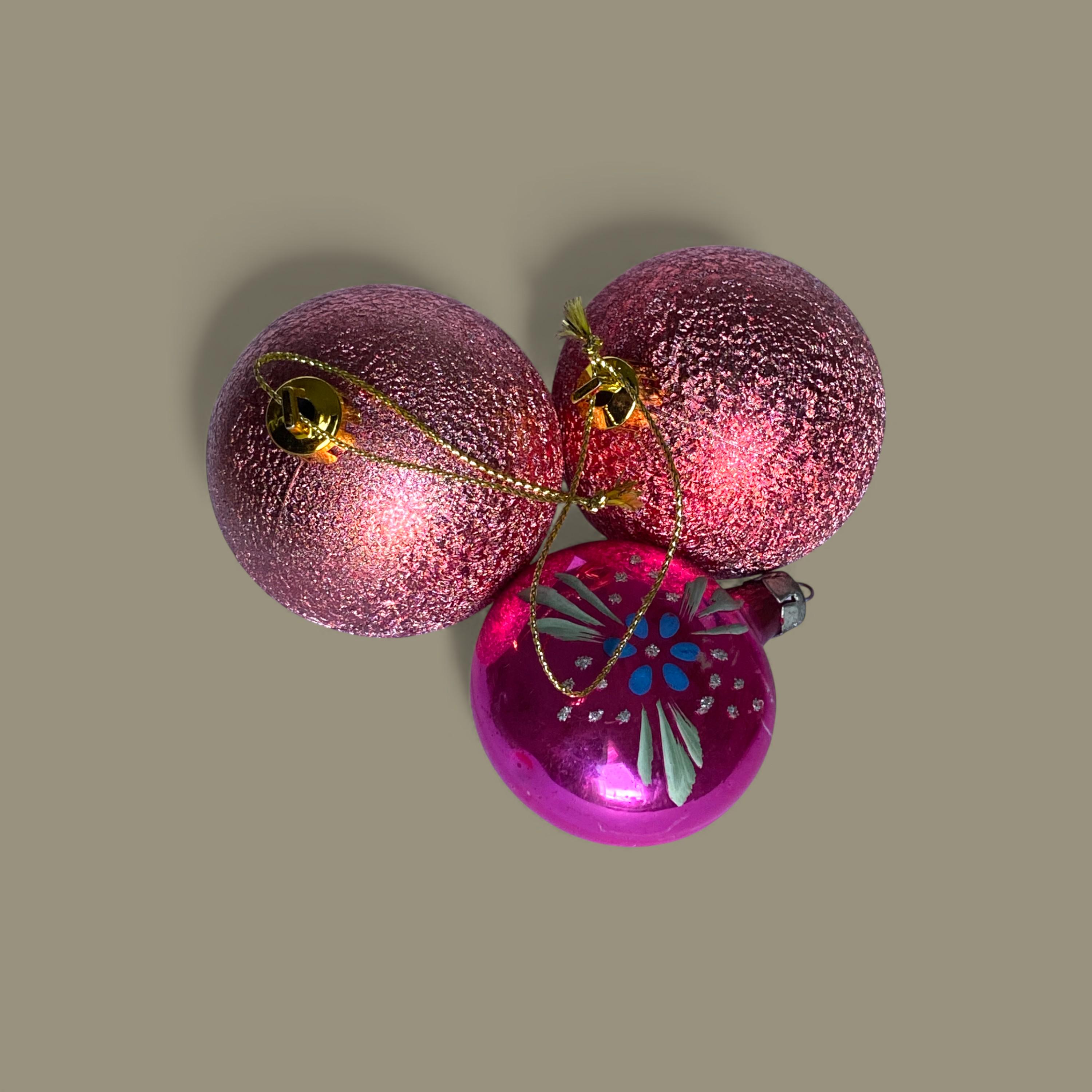 Lot De 12 Boules De Noël Vintage En Verre - Déco Sapin Woolworths - Couleurs Variées - Occasion