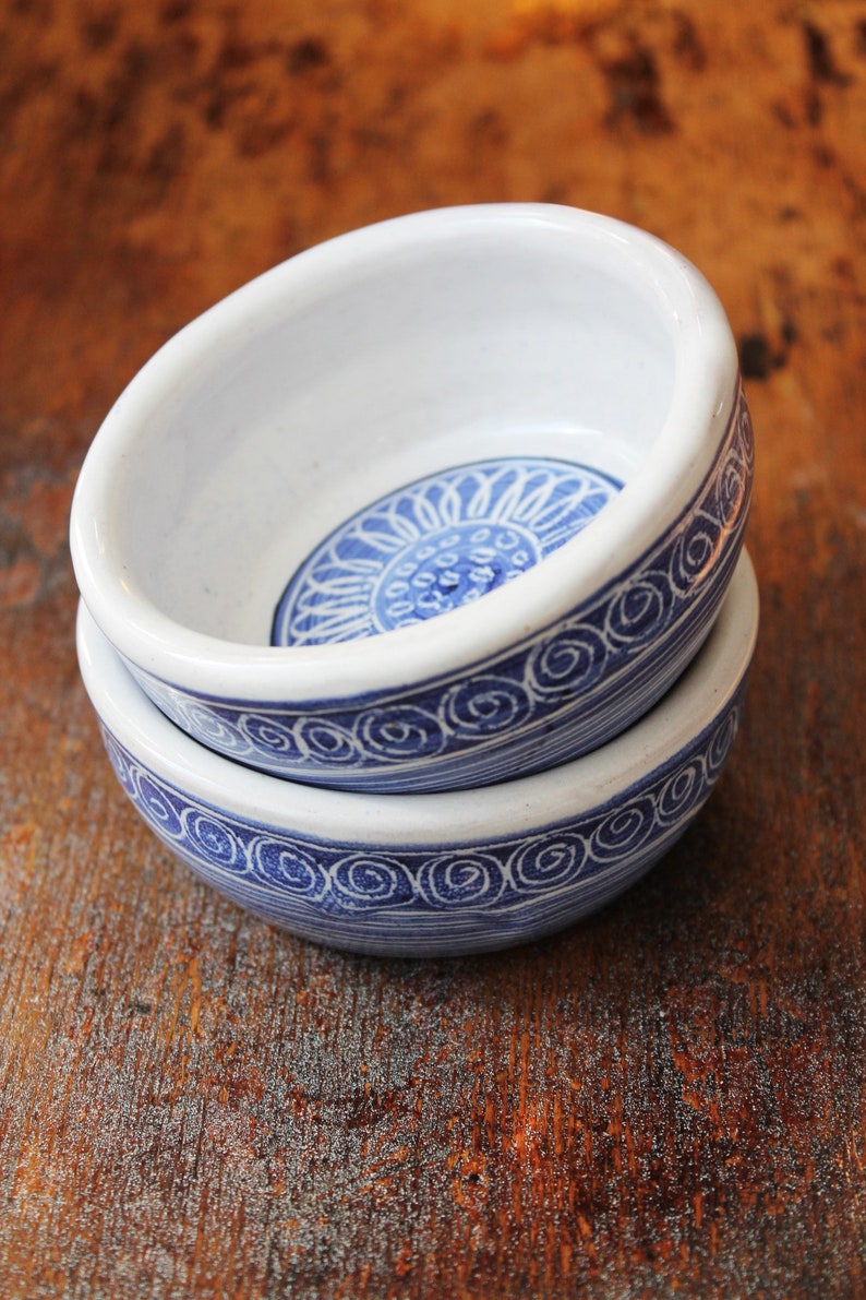 2 Ceramic Bowls Dip Bowls Snack Aperitif Bowl 100ml Etsy