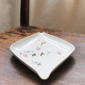 Vintage porcelain ashtray, 60&#39;s ceramic plate