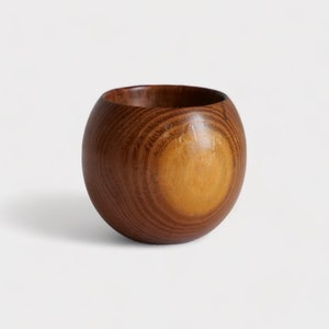 Vintage Wooden Sphere Candleholder DDR 1970s DDR Expertic