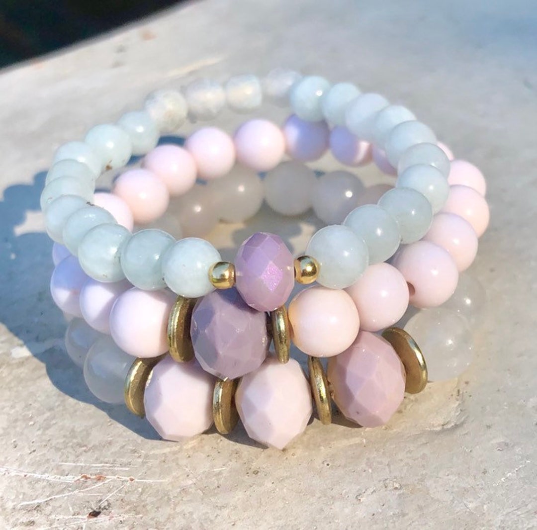 Bead Stretch Bracelet, Healing Bracelet, Stone Bracelet, Gemstone