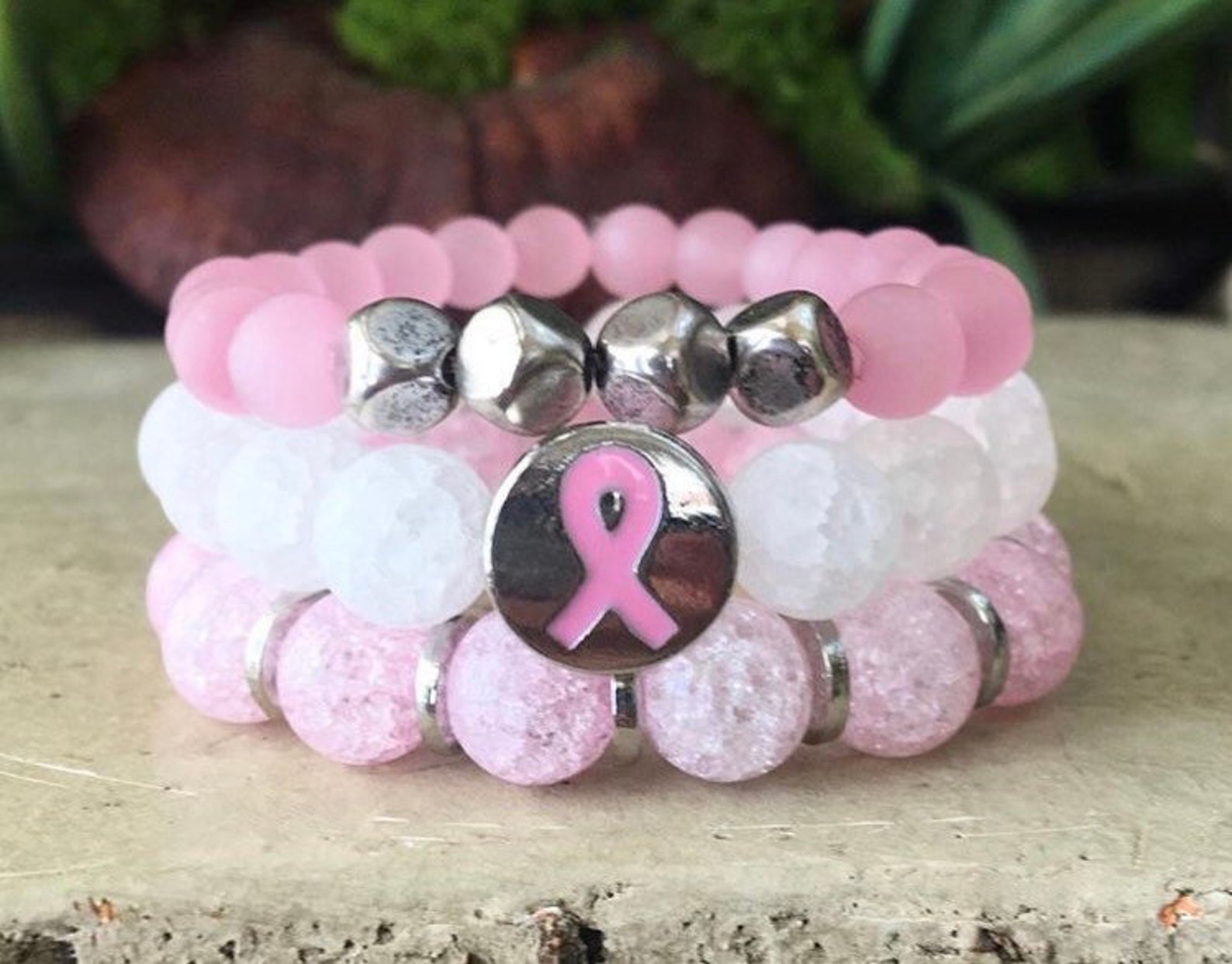 Breast cancer awareness bracelets breast cancer bracelets etsy