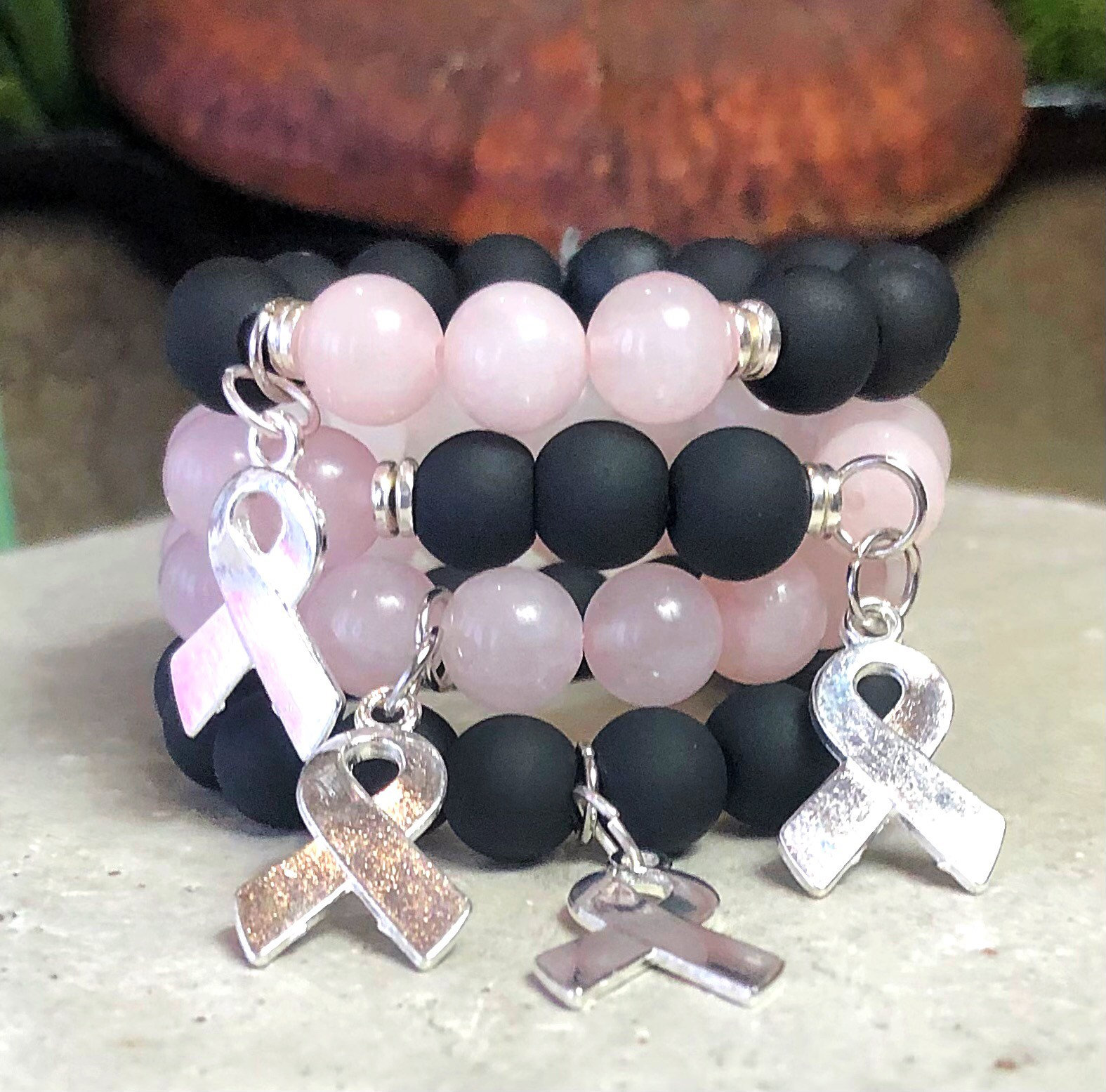 Breast cancer awareness bracelets breast cancer bracelets etsy