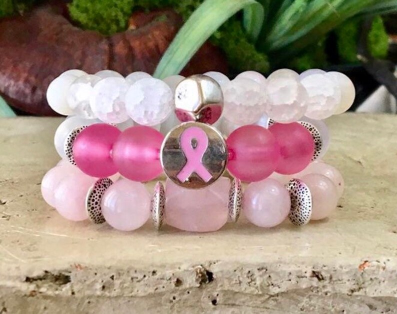 Breast cancer awareness bracelets breast cancer bracelets etsy
