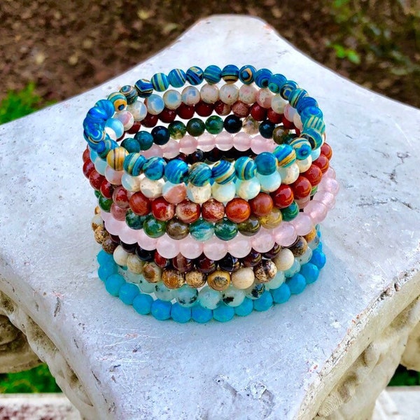 Chakra Bracelet, Chakra Beaded Bracelets, Chakra Jewelry, Energy Bracelet, Yoga Bracelet, Healing Crystals, Gemstone Bracelet, Stone Jewelry