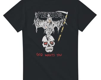 Kanye West Yeezus 2022 Tour Tee Reaper Skull, Bootleg Ye Concert Merch, Unisex Streetwear