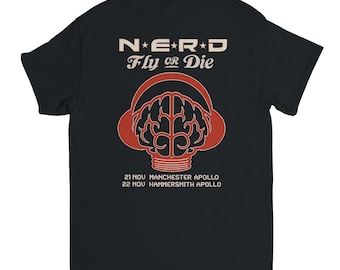 NERD Fly or Die brain logo unisex t-shirt