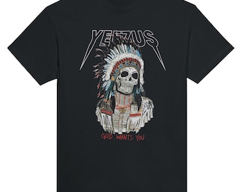 Kanye West Yeezus 2022 Tour Tee Skull Indian