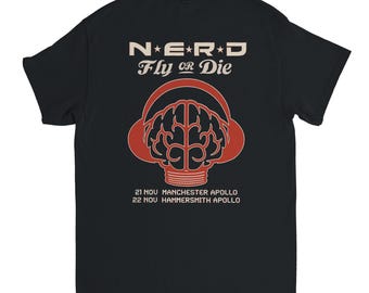 New Top Tge NERD Fly or Die Tshirt Pharrell Neptunes Bape BBC Gnr