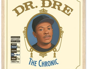Hip Hop Rap Legends Framed Poster - Iconic Album Covers Reimagined in Illustrated Manga Style