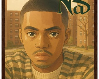 Hip Hop Rap Legends Framed Poster - Iconic Album Covers Reimagined in Illustrated Manga Style