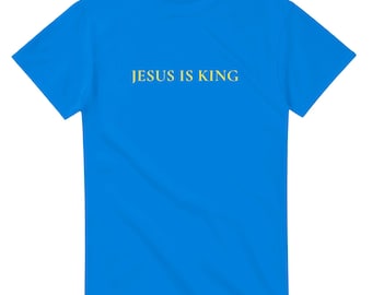 Jesus Is King Yellow Wordmark T-Shirt, Sunday Service Graphic Tee, Unisex Fit