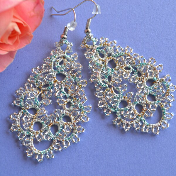 Tatted Earrings Etsy