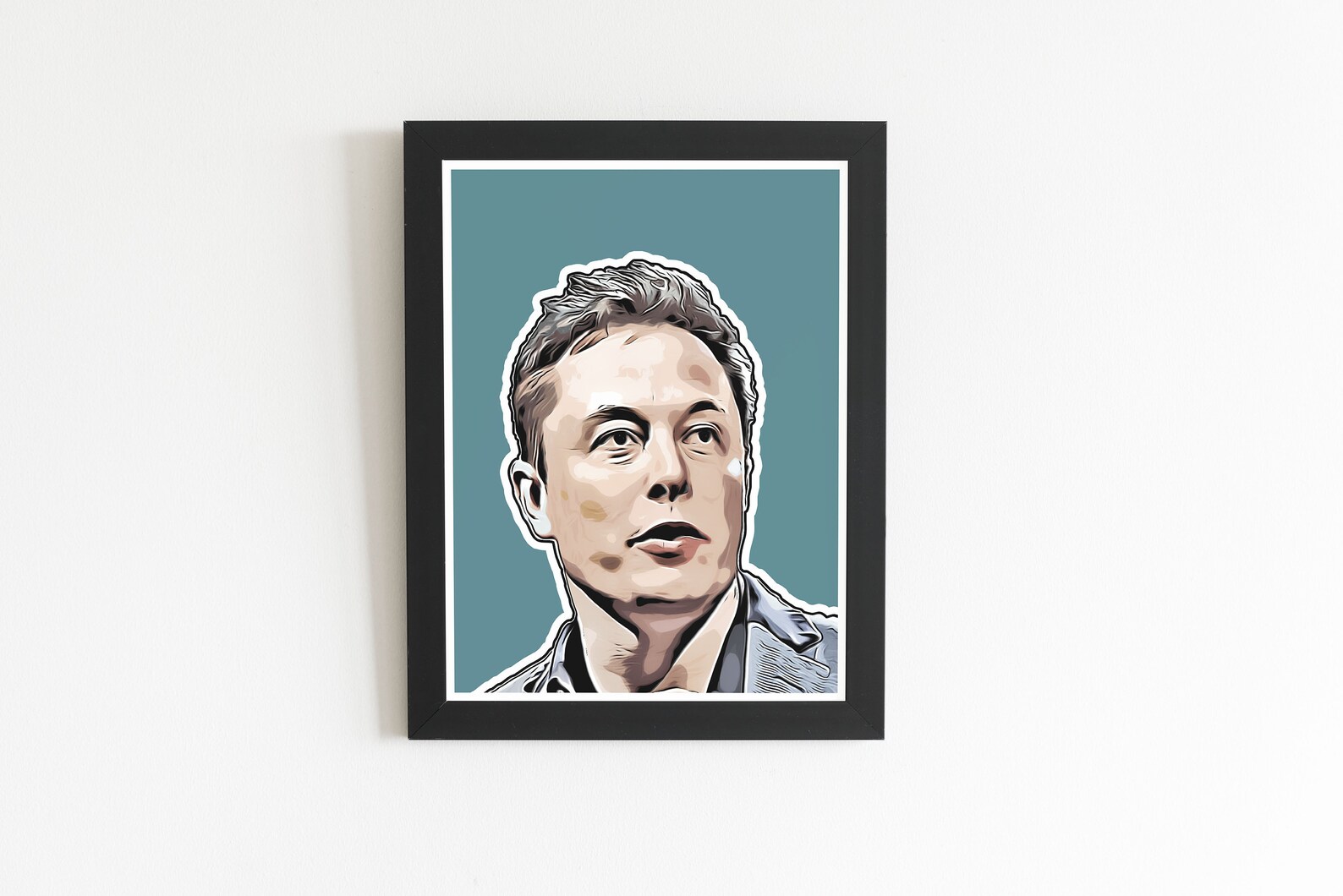 Elon Musk Cartoon Portrait Poster Print Wall Art and | Etsy