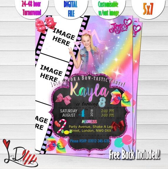 Jojo Siwa Birthday Invitation Jojo Siwa Party Jojo Siwa Etsy - 14 best roblox images in 2019 free printable invitations