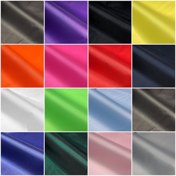 Water Resistant Fabric Ripstop Kite Tent Flag Fabric by the Meter 2Oz 20 Colours