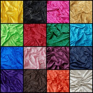 Premium CRUSHED VELVET FABRIC Square Cushion Panels Craft Stretch Velour Material 150cm Extra Wide