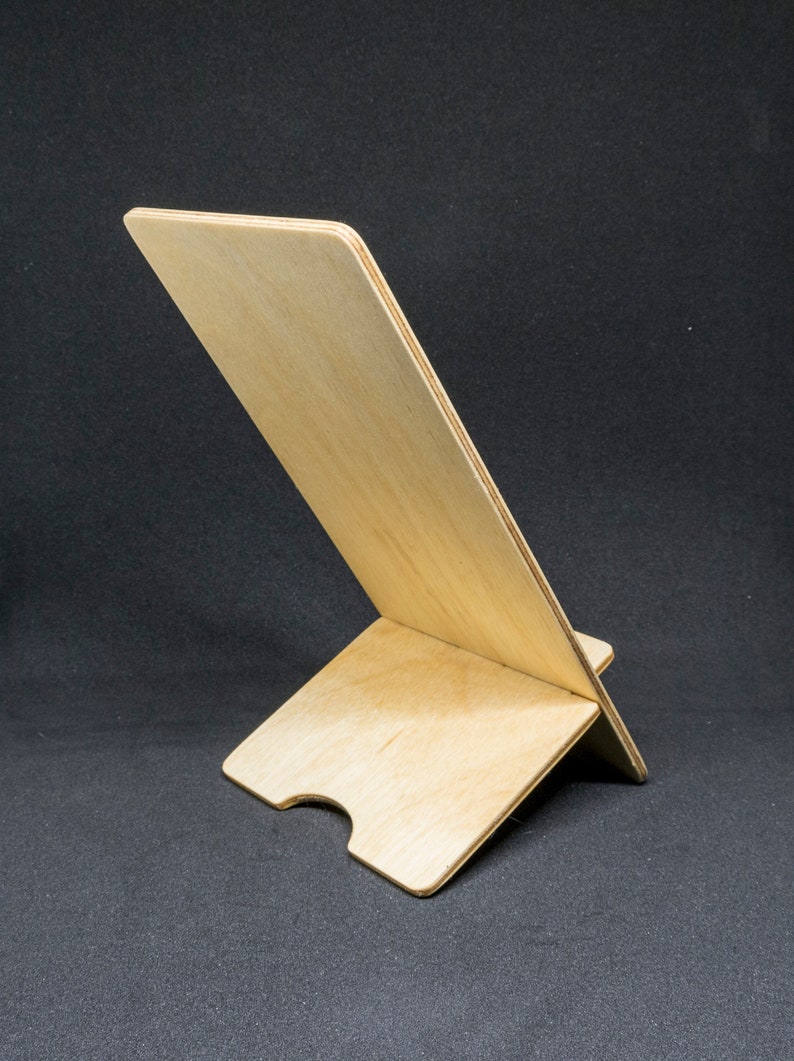 eco friendly stand? gift for him laser engraved photo movie characters Wood phone stand for desk gift for a friend