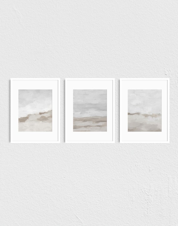 Set of Three 16x20 Frames With Pictures Included (White)