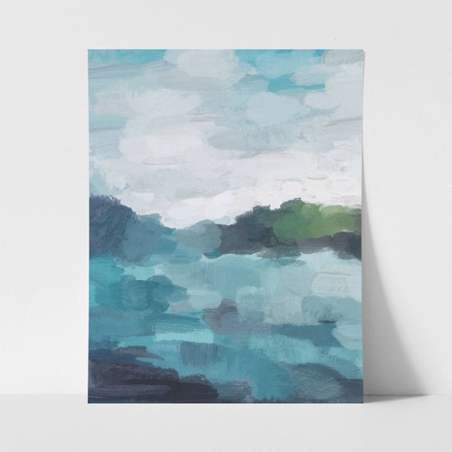 Panoramic Landscape Modern Wall Art Print Contemporary Etsy