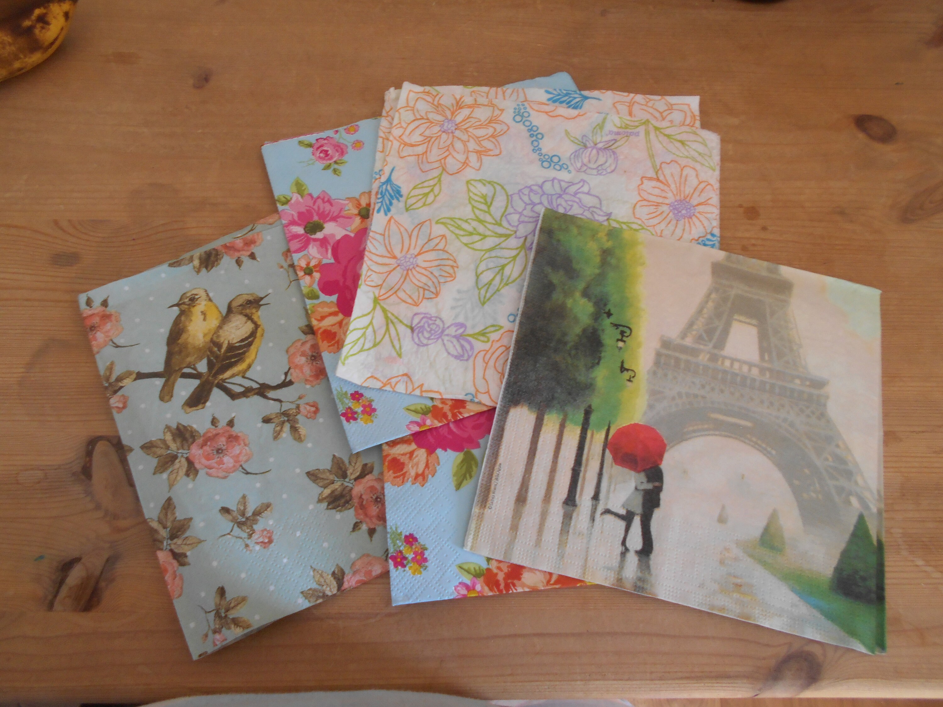 Pack of 6 paper napkins different designs for decoupage Etsy