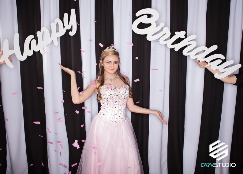 Photobooth Prop Party Decor Name BUNDLE Large Happy Birthday Various Fonts Durable Home Decor Custom Lightweight PVC 30 Wide