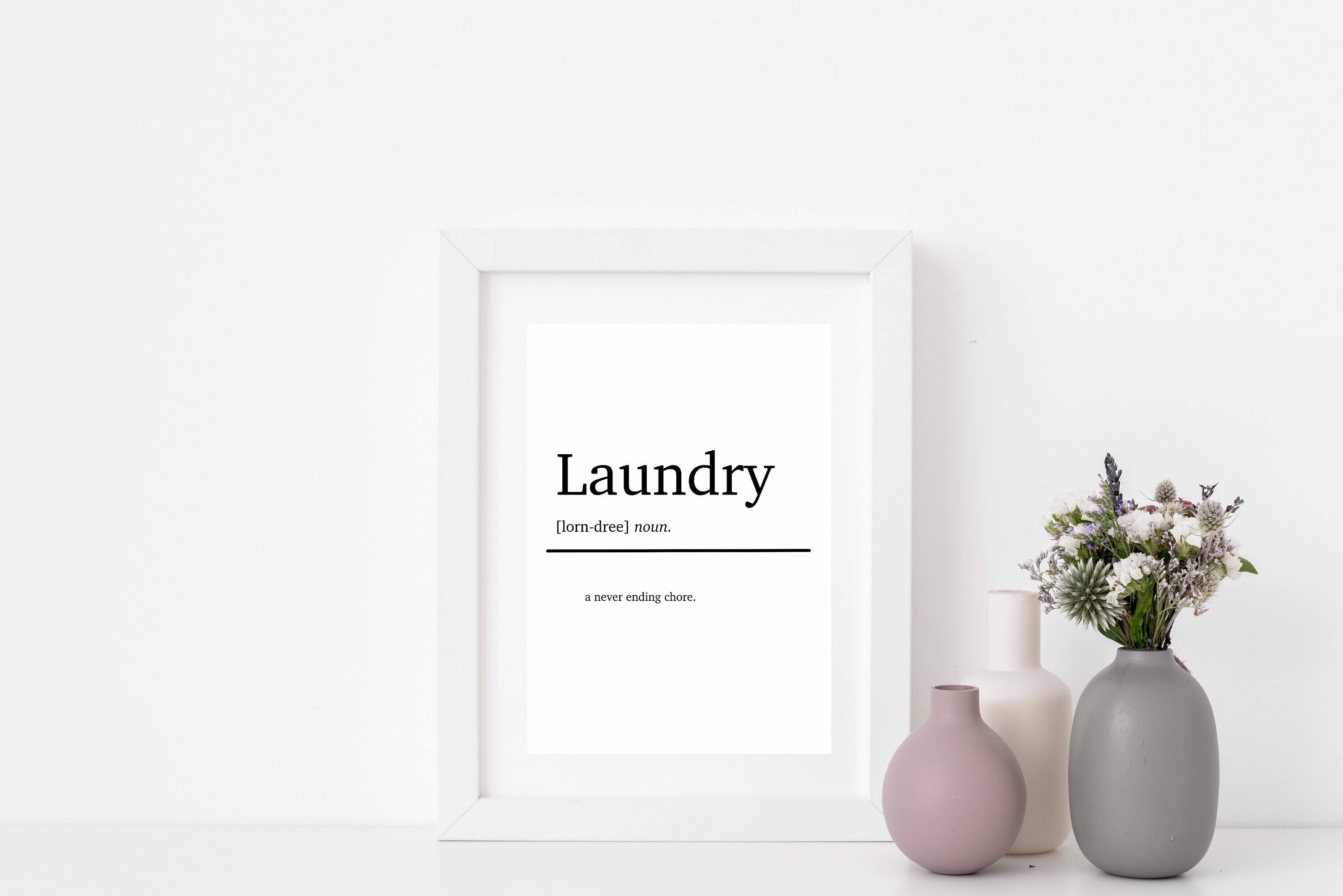 Impresión de la definición de lavandería arte de la pared | Etsy