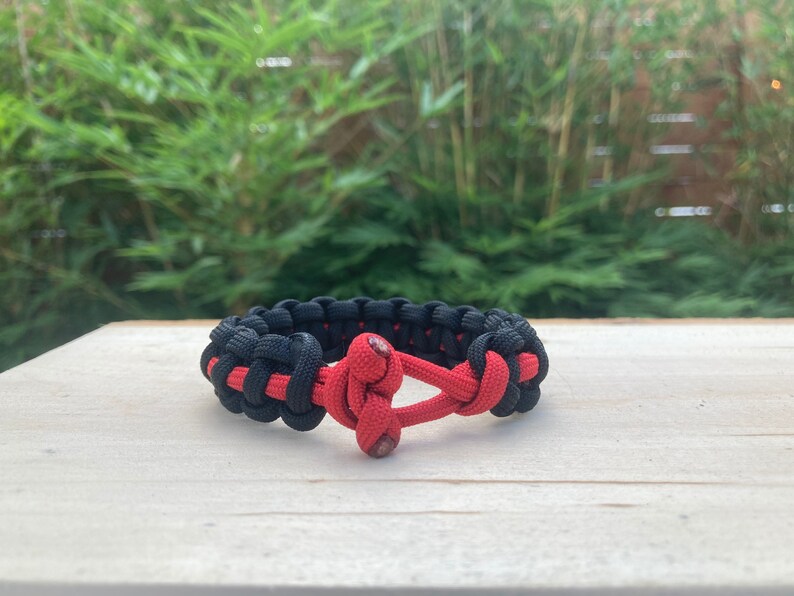 Thin Red Line paracord bracelet Etsy