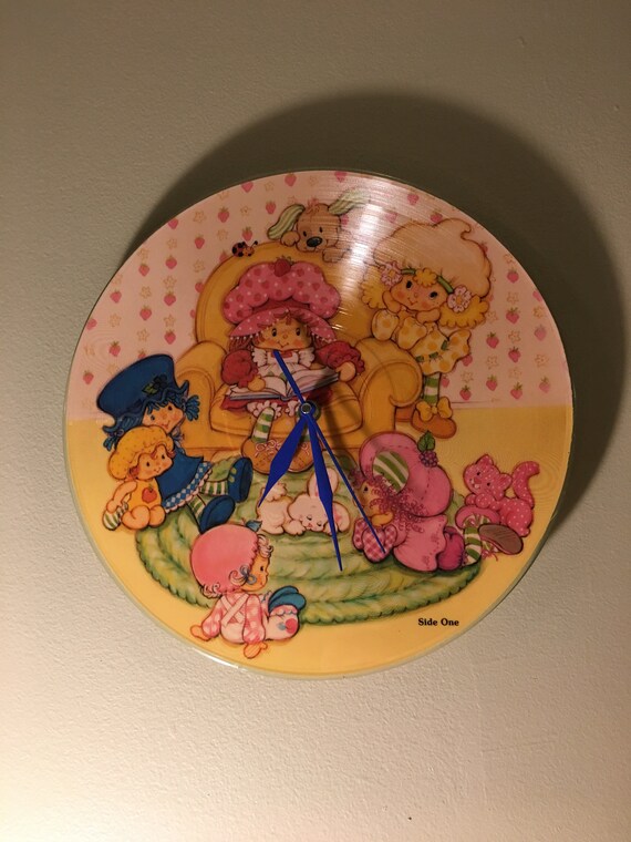 Strawberry Shortcake Vinyl Record Clock Etsy Strawberry Shortcake Vinyl Record Clock Etsy