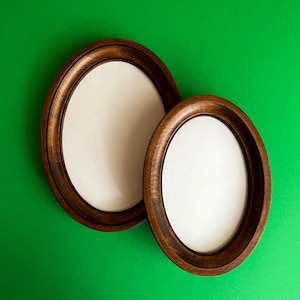 Brown Oval frame oval photo frame oval picture frame frame for embroidery wooden oval frame Size 4 x 6 5 x 7 6 x 8 8 x 10 inches