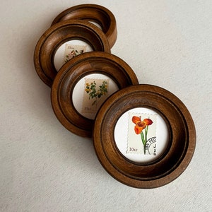 Small picture frame 2x2 inches round wall frame round photo frame embroidery hoop frame round wooden frame Mini Сircular frame