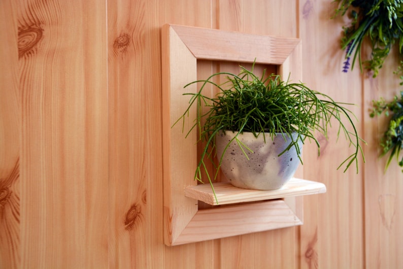 Natural Wood Shelf Floating Shelves Shelf for Plants Rustic Etsy