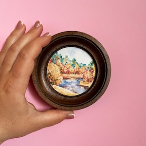 Small photo frame, 3 х 3 inches mini frames, mini embroidery hoop, small picture frames, round frame, round picture frame, embroidery frame,