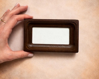brown rectangular wood frame,christmas gift
