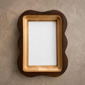 Wooden rectangular photo frame with an original shape, wall frame frame picture Housewarming gift image 4