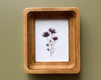 Marco rectangular de madera marrón claro, regalo de Navidad