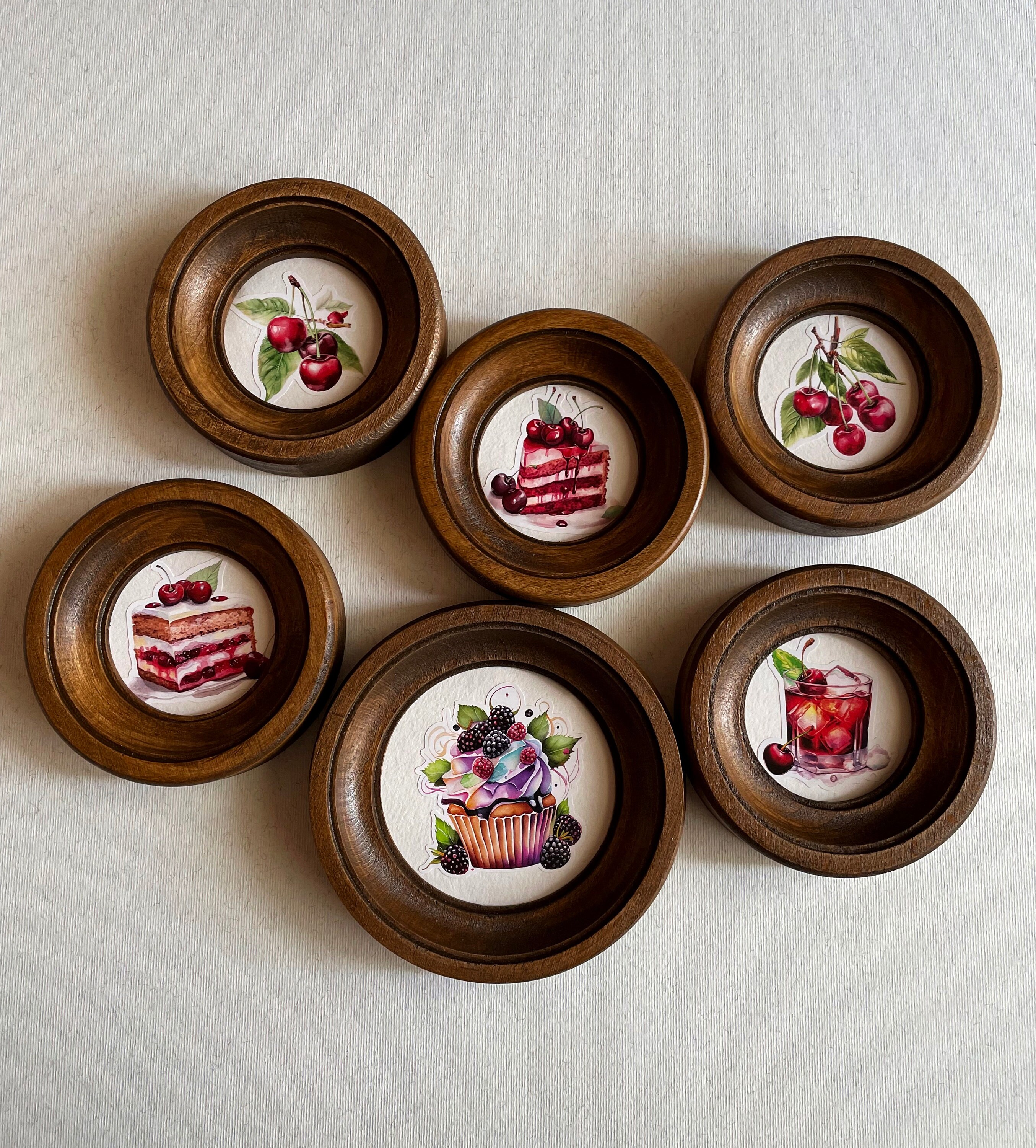 Round Frame 2-16 Inches Circular Frame, Round Wooden Frame, Round Photo ...