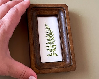 丸い角のミニチュア木製長方形フレーム 2x4インチ 額縁 刺繍枠 円形フレーム 小さなフレーム 小さなフォトフレーム